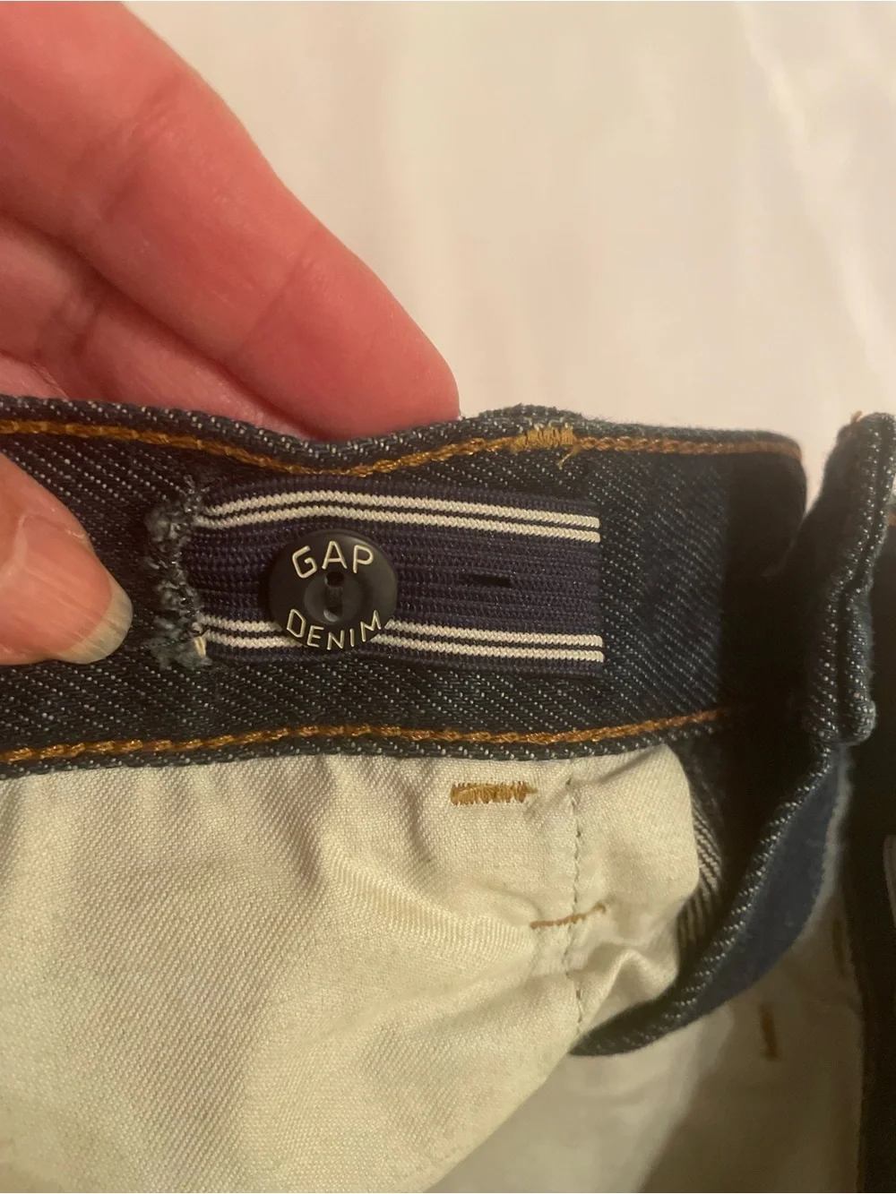 GAP Kids Dark Blue ‘90s Original Straight Jeans Subtle Distressing, NWT, Size 12